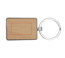 Porte-clés rectangulaire en bois de hêtre Mauro